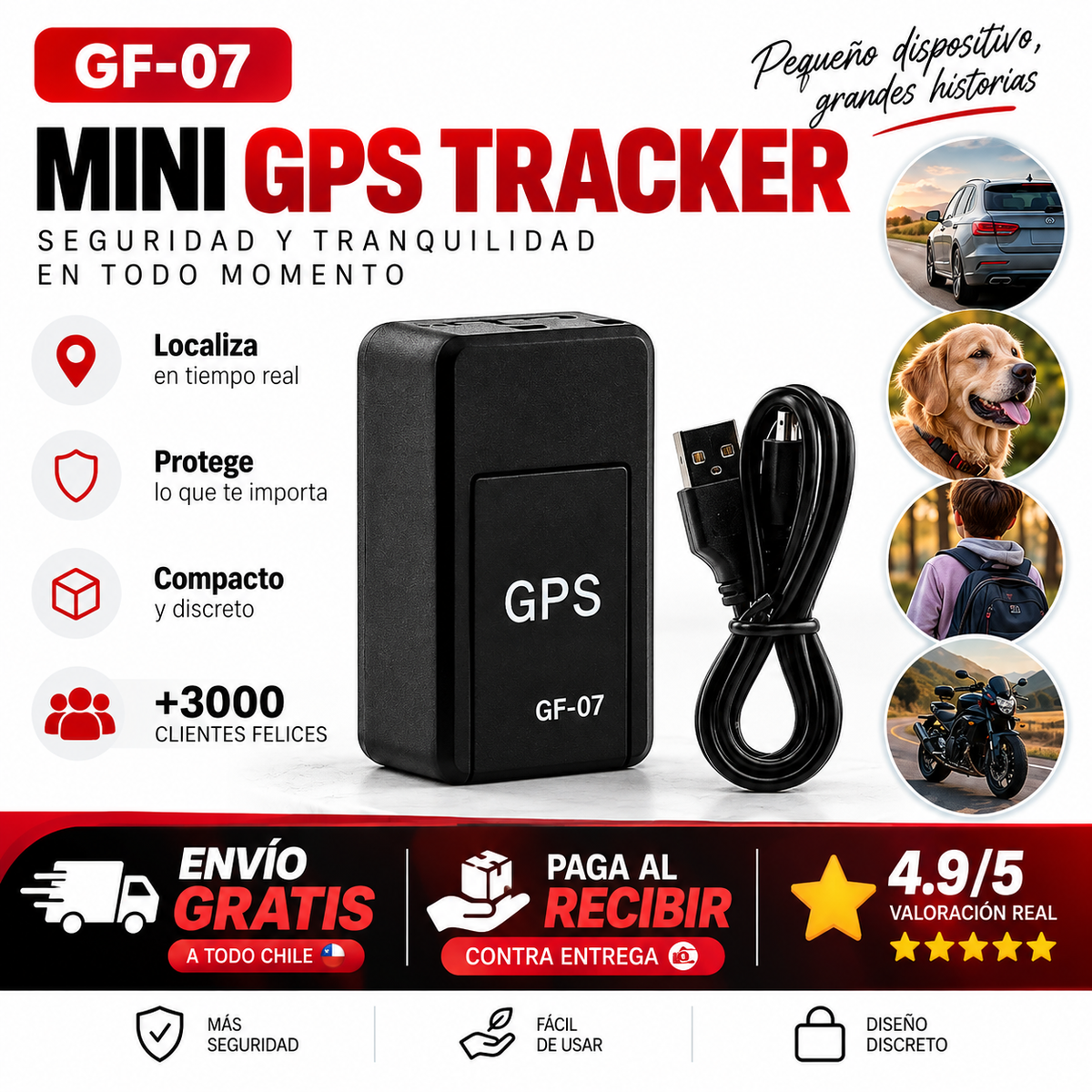 VIGIA GF-07 | Mini GPS Tracker Inteligente